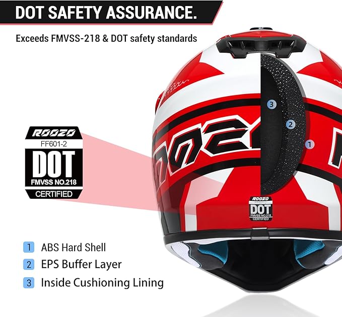 Youth Dirt Bike Helmet DOT Certified - Full Face Motorcycle Helmet for Off-Road, ATV, Street Riding, Includes Adjustable Goggles & Protective Gloves-StrideForce Fitness
