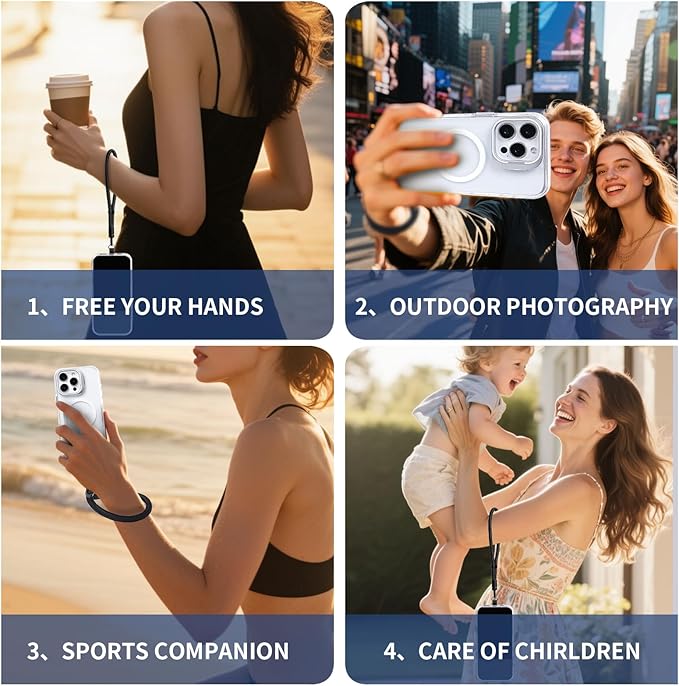 2 Pack Phone Lanyard for Cellphone Case, Phone Wrist Strap for Case, Cellphone Strap Wrist Lanyard for Women and Men-StrideForce Fitness