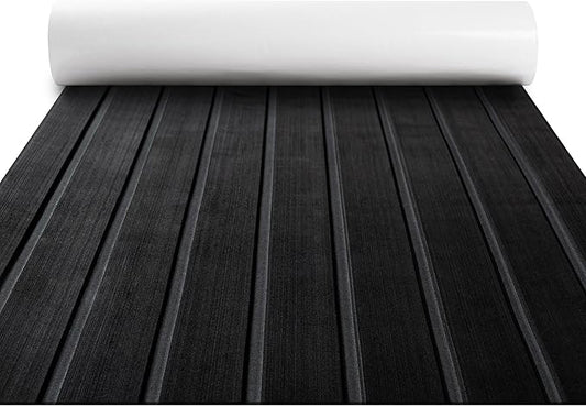 FOCEAN Boat Flooring EVA Foam Boat Decking Faux Teak Marine Flooring Boat Mat Boat Carpet Sheet for Motorboat RV Yacht Kayak Surfboard, 94.5"x 47.2"/35.4"/23.6"/15.7"-StrideForce Fitness