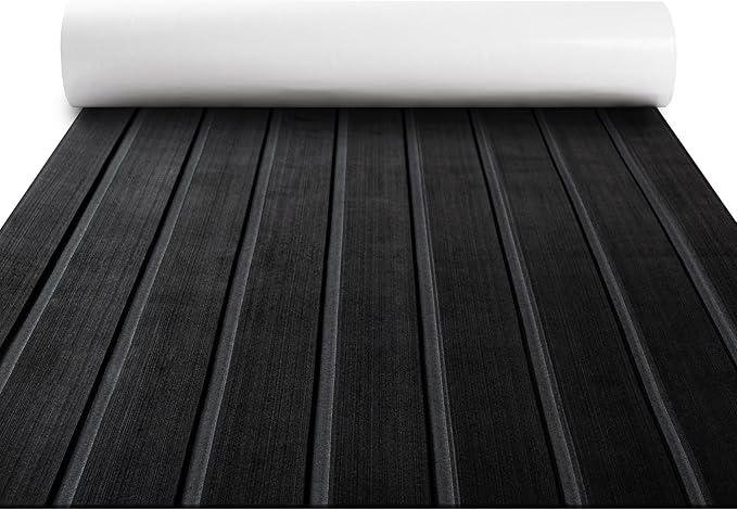 FOCEAN Boat Flooring EVA Foam Boat Decking Faux Teak Marine Flooring Boat Mat Boat Carpet Sheet for Motorboat RV Yacht Kayak Surfboard, 94.5"x 47.2"/35.4"/23.6"/15.7"-StrideForce Fitness