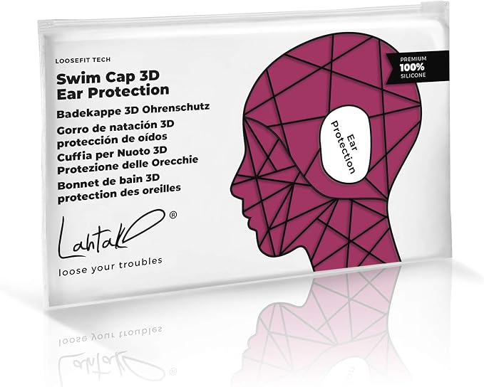 3D Swim Caps - Ear Protection Swimming Cap for Women & Men - Silicone, Waterproof - Fits Long & Short Hair - Adult & Youth-StrideForce Fitness