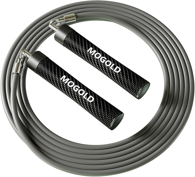 1lb Weighted Jump Ropes for Women & Men with 1/2 Pound Jump Rope Cable & Thicker Leather Jump Rope Weighted Handles, Best for Fitness, High-Intensity Strength Workouts-StrideForce Fitness