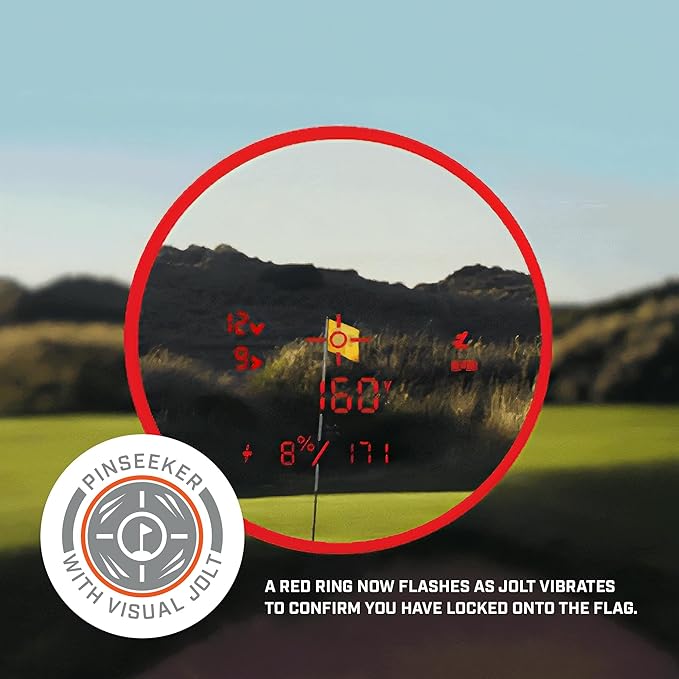 Bushnell Pro X3+ Golf Rangefinder with Wind Speed and Direction,1300 Yard Range,7X Magnification, Pin Locking with Visual Jolt-StrideForce Fitness