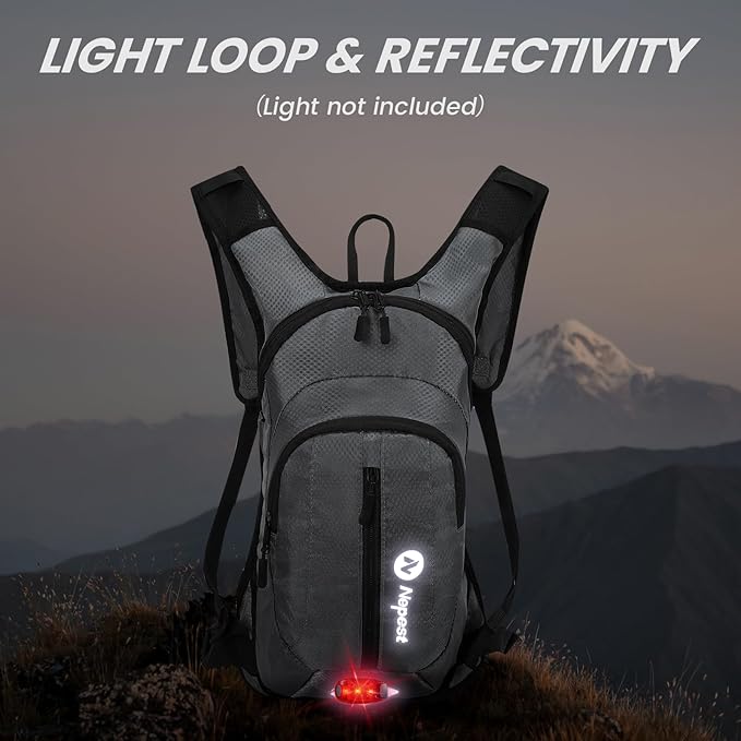 Nepest Hydration Pack Backpack for Women & Men, Lightweight Water Backpack with 2L Water Bladder for Hiking Cycling Running Biking-StrideForce Fitness
