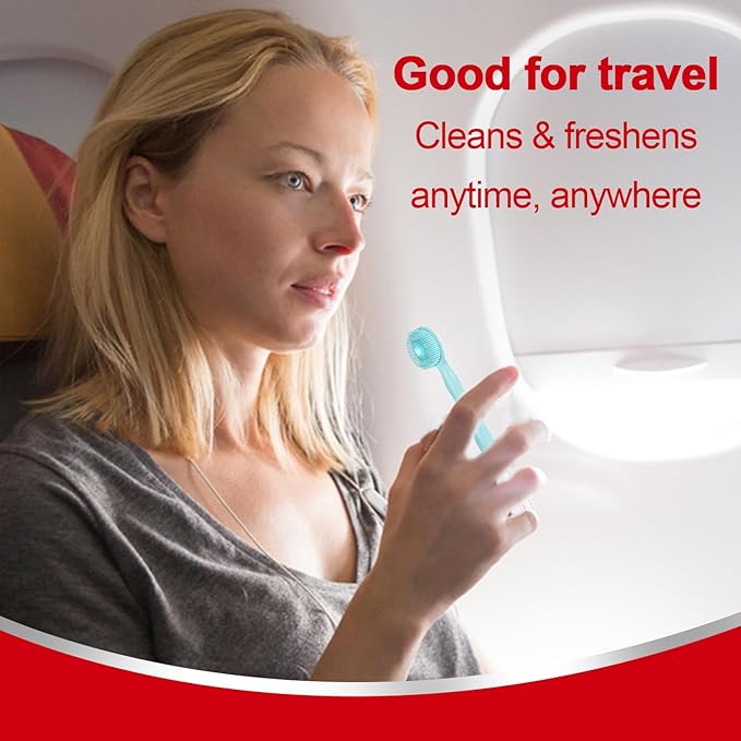 28 Packs Mini Brushes-Disposable Toothbrushes with Toothpaste+Tongue Scraper+Floss+Toothpick Individually Wrapped Prepasted Toothbrush Softex Bristles Travel Toothbrush (Mint)