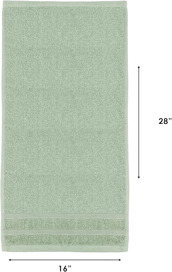 Kaufman - Premium Hand Towels Set for Bathroom, Spa, Gym, and Face Towel 100% Cotton Ring Spun, Ultra Soft Feel and Highly Absorbent Towels (SAGE Green, 36-PK)-StrideForce Fitness