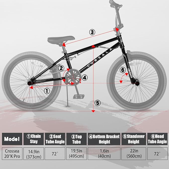 Freestyle BMX Bike, 18 20 Inch Kids Bicycle for 5-13 Years Old Kids and Beginner Level Rider, Multiple Colors-StrideForce Fitness