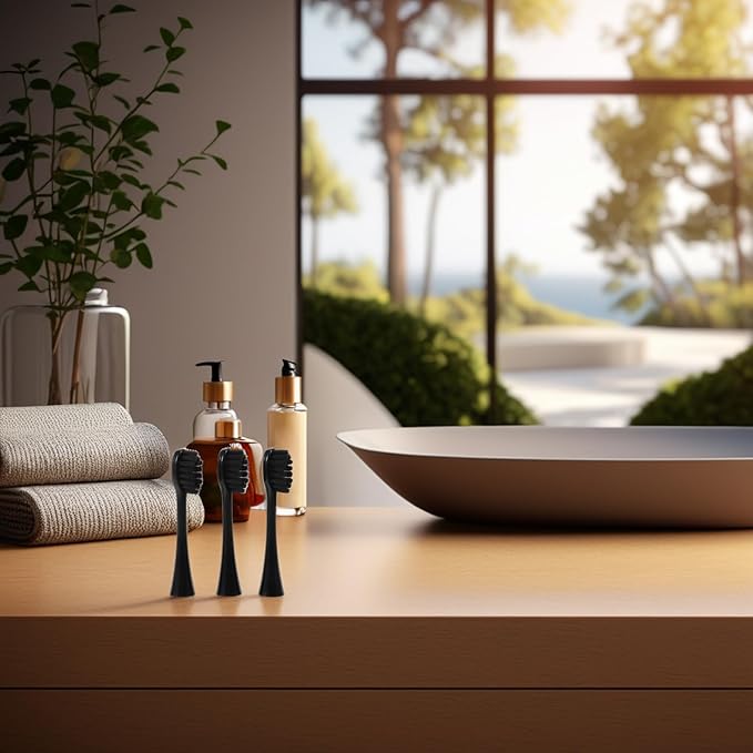 3Pcs Soft Bristles Toothbrush Head Replacement for Electric Toothbrush Adults Compatible Oral Care Brush Heads Refill for Daily Cleaning