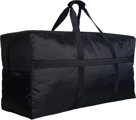 Extra Large Storage Duffle Bag for Travel, Big Foldable XL Duffle Bag for Traveling - Black-StrideForce Fitness