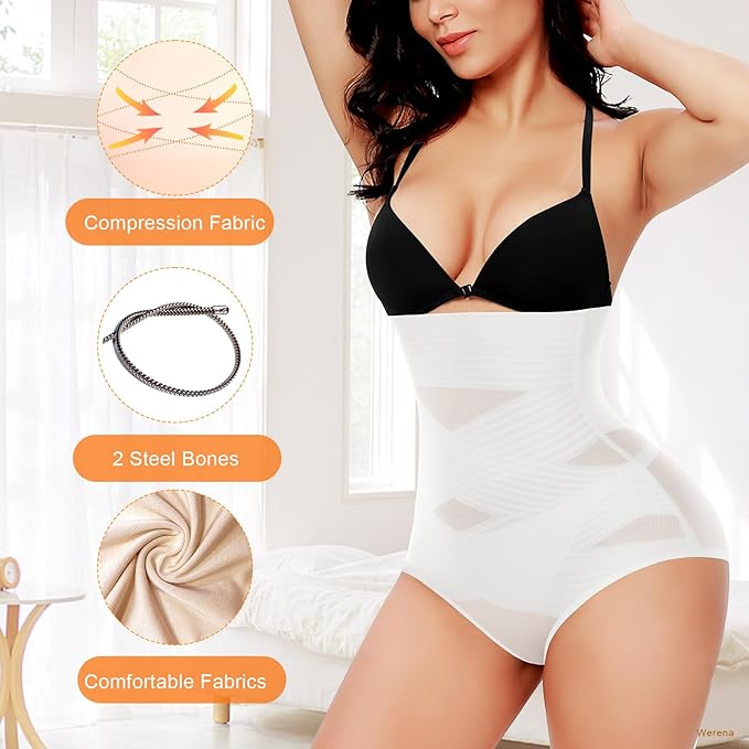 Tummy Control Shapewear Panties for Women High Waisted Body Shaper Slimming Shapewear Underwear Girdle Panty-StrideForce Fitness