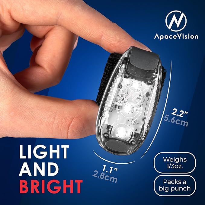 LED Safety Light (2 Pack) - Clip On Strobe/Running Lights for Runners, Dog, Bike, Walking, Boat, Kayak, Stroller and More - High Visibility Accessories for Your Reflective Gear, Bicycle-StrideForce Fitness