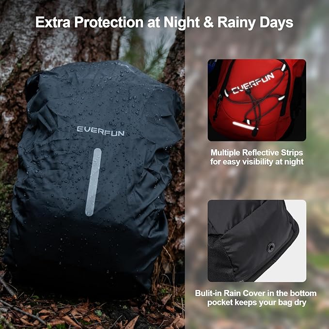 Everfun Hydration Backpack 18L with Water Bladder 2L/3L Hiking Water Backpack Women Men Hydration Pack Insulated Lightweight Day Hydropack with Storage for Hiking, Biking, Running, Festival-StrideForce Fitness