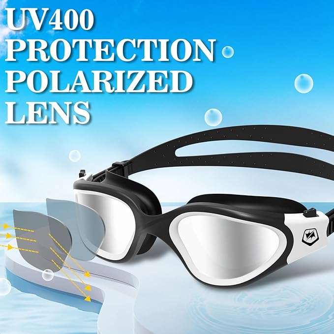 WIN.MAX Polarized Swimming Goggles Swim Pool Goggles Anti Fog Anti UV No Leakage Clear Vision for Men Women Adults Teenagers-StrideForce Fitness