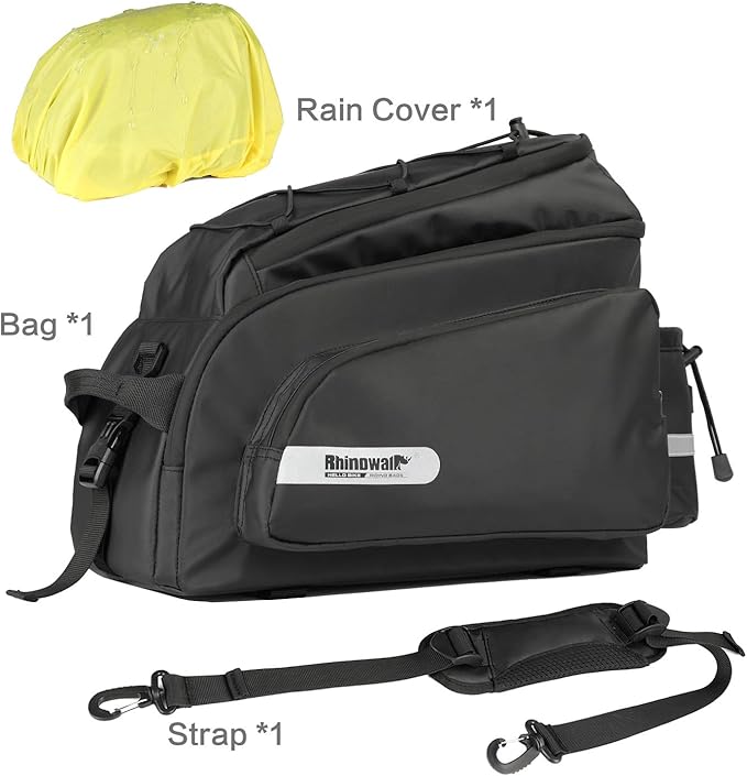 Rhinowalk Bike Bag Bike Trunk Bag Bike Pannier Bag,(for Bicycle Cargo Rack Saddle Bag Shoulder Bag Laptop Pannier Rack Bicycle Bag Professional Cycling Accessories)-StrideForce Fitness