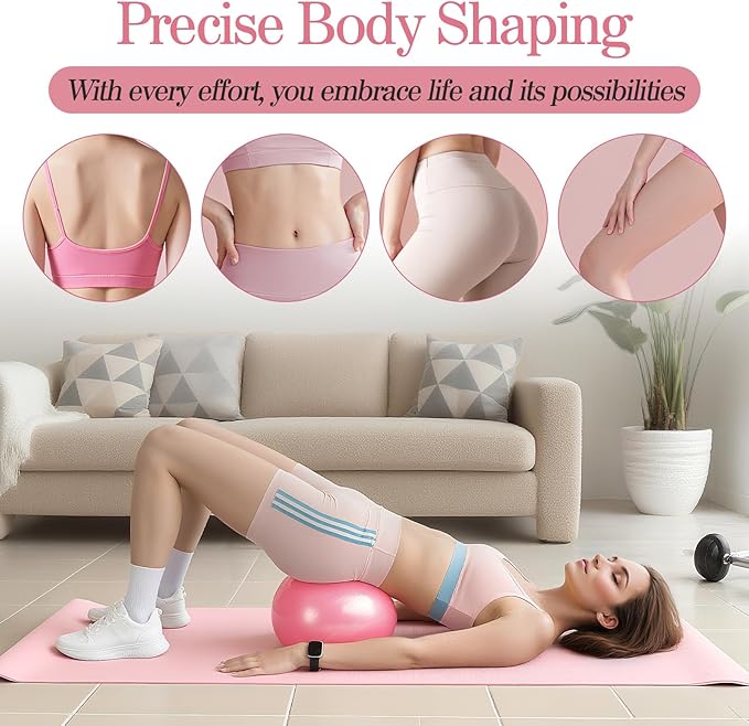 Home Pilates Kit for Women Pilates Equipment Ring and Ball Set Magic Circle Hoop with 5 Resistance Bands Compact Toning Fitness Essentials Starter Set Accessories-StrideForce Fitness