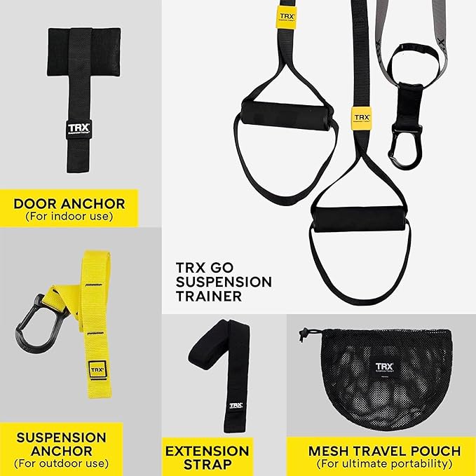 TRX GO Suspension Trainer, At Home, Portable Gym Workout, For Strength Training, Full Body Exercise Equipment-StrideForce Fitness
