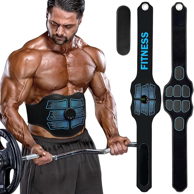 FDA Cleared - MHD TENS Muscle Stimulator - Dual TENS & PMS Functions, 12 Programs for Easy Abs Muscle Stimulation and Activation, Home Gym Use-StrideForce Fitness