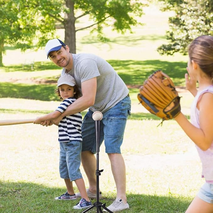 Goplus Batting Tee, Adjustable Baseball Softball Tripod for Batting Training Practice with Carrying Bag-StrideForce Fitness