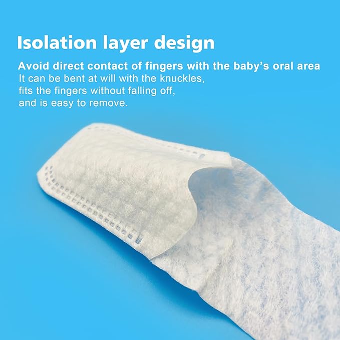 Baby Tongue Cleaner Newborn Finger Toothbrush, 42 Count Disposable Wet and Dry Use Baby Mouth Cleaner, Newborn Oral Care Clean 0-36 Months Toddler Teeth, Gums, Tongue Coating