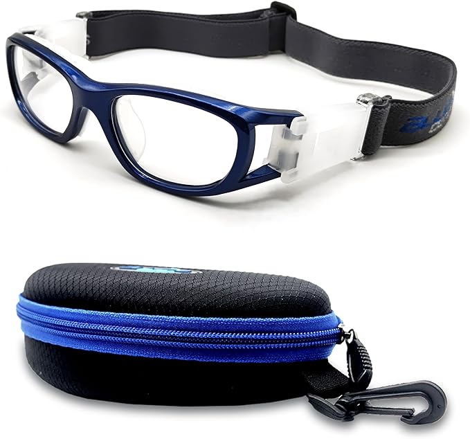 BLUE CUT Safety Basketball Goggles For Kids for Outdoor Sports Activities Anti Fog Replaceable to Prescription Lenses-StrideForce Fitness