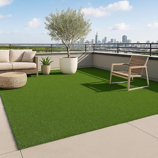 Ottomanson Artificial Turf Golf Hitting Mat 6'6" x 8' Indoor/Outdoor Waterproof Synthetic Fake Grass for Putting Practice Baseball Football Sports Gym Backyard, Custom Size 2' up to 30'-StrideForce Fitness