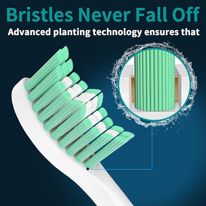 Aoremon Replacement Heads Compatible with Sonicare E-Series, Toothbrush Heads Come with Caps Fit for Sonicare Essence Xtreme Elite Advance and CleanCare Screw-on Toothbrush Handles, 5 Pack