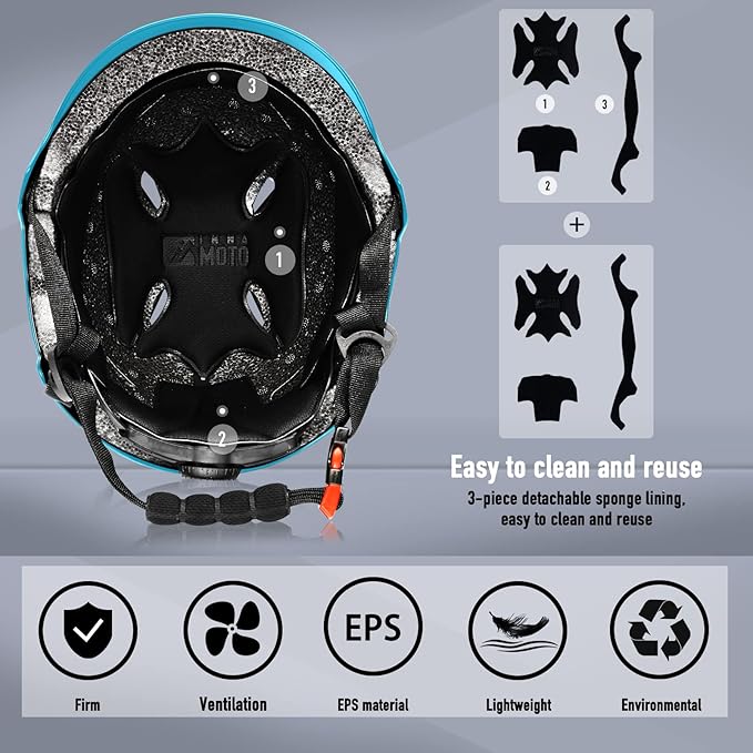 Skateboard Helmet for Adults - Adjustable Certified Safety Adults Helmet for Skateboarding Bike Bicycle Scooter Cycling Skate Skating Multisport Helmets for Women Men Boys Girls Kids Youth-StrideForce Fitness