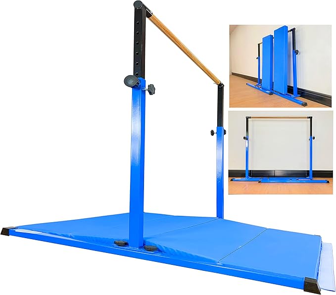 4FT/5FT Gymnastic Bar Set Gymnastics Horizontal Bar Gymnastics Kip Bar for Kids Home Use-StrideForce Fitness