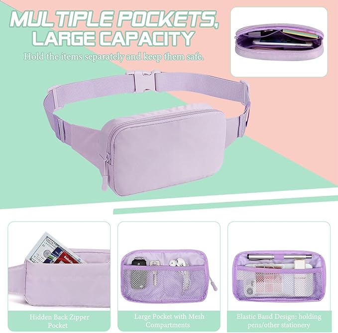 MoKo Fanny Packs for Women Men, Fashion Running Waist Packs, Crossbody Mini Bag Fanny Pack Belt Bag with Adjustable Strap for Running Outdoors Workout Travel Hiking Cycling-StrideForce Fitness