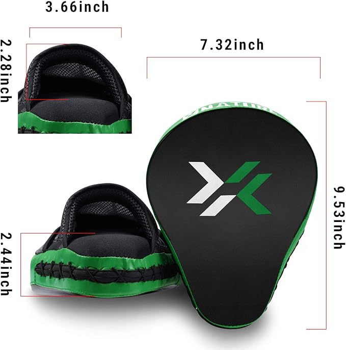 Boxing and MMA Punching Mitts - Hook & Jab Pads, Focus Punch Mitts, Target Focus Pads, and Kick Shield for Muay Thai Training-StrideForce Fitness