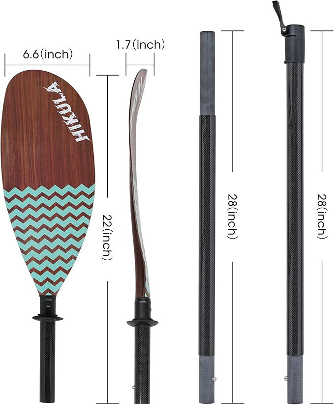 Adjustable Kayak Paddle with Carbon Shaft and PP Blade Available in 220-230/220-240/230-250cm Floating Lightweight Kayak Oars with Original Pattern-StrideForce Fitness