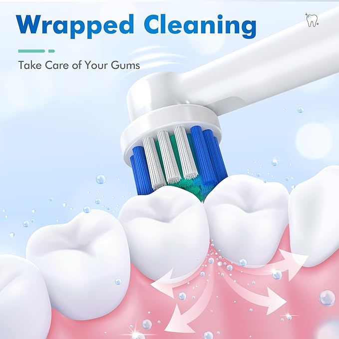 Replacement Toothbrush Heads Compatible with Oral B Braun, 4 Pcs Professional Precision Clean for Oral-b 7000, Clean, Oral B Pro 1000, 9600, 500, 3000, 8000