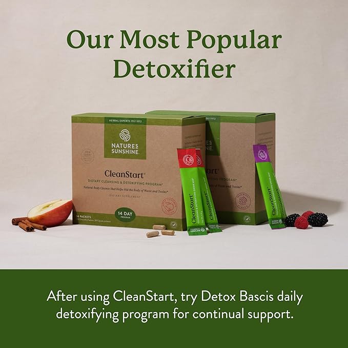 Nature's Sunshine CleanStart Mild, 56 Packets | Powerful Herbal Detox that Supports Natural, Everyday Cleansing of Waste from the Body-StrideForce Fitness