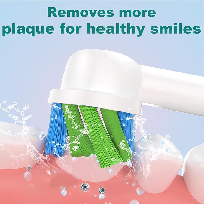 12PCS Gum Care Replacement Toothbrush Heads Compatible with Oral B Braun,Electric Toothbrush Heads Brush Heads Compatible with Oral B Pro 1000/1500/500,Smart,Vitality, Triumph Series