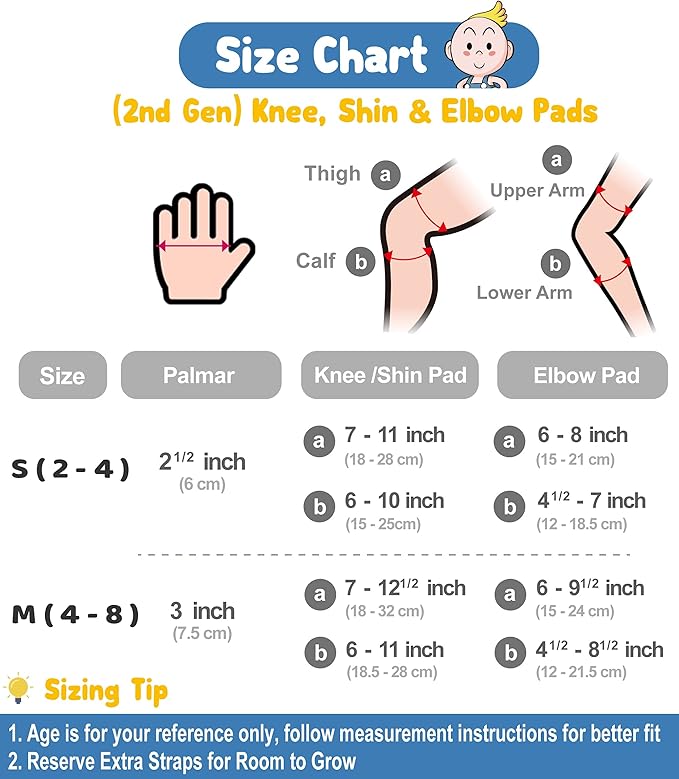 Soft-Style Kids Knee and Elbow Pads with Bike Gloves, Flexible Impact-Resistant Gear for Ages 2-11, Designed for Balance Bikes, Roller-Skating, and Skateboarding-StrideForce Fitness