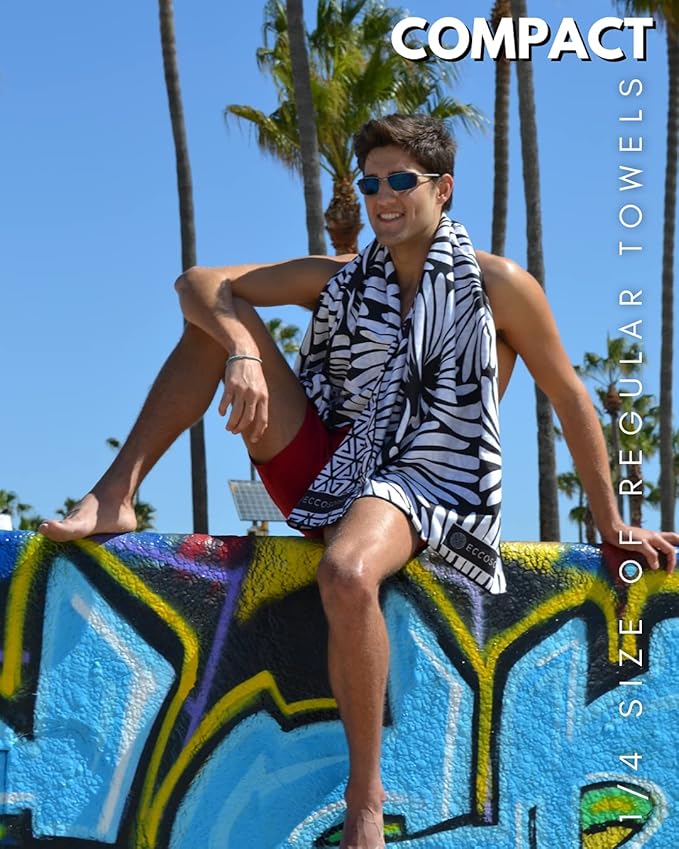 ECCOSOPHY Microfiber Beach Towel - Sand Free Towels are Quick Dry, Light Weight, Super Absorbent - Perfect Pool, Travel, Cruise, Camping Essentials - Oversized Extra Large for Adults 71x35 in-StrideForce Fitness