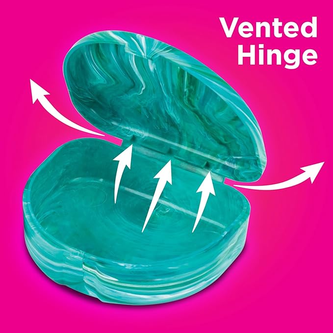 Practicon Marble Retainer Cases, Orthodontic Aligner Case, Mouth Guard Holder (3 Pack) (Mermaid)