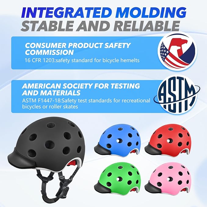 Kids Bike Helmet for 5-8-14 Kids Skateboard Helmet Boys Girls Child Youth Adjustable Lightweight Ventilation and Multi-Sports Scooter Cycling Roller Balance Bike-StrideForce Fitness