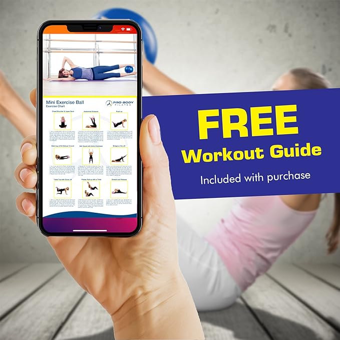 ProBody Pilates Ball 9 Inch - Small Exercise Ball for Stability, Barre, Core, Ab Workouts, Yoga, & Physical Therapy-StrideForce Fitness