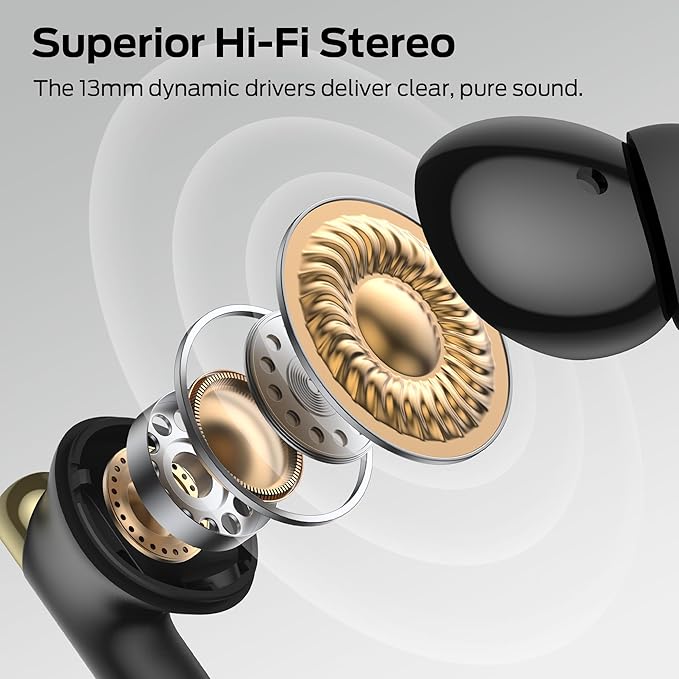 Monster N-Lite 211 Wireless Earbuds， Bluetooth 6.0 Stereo Headphones with Noise-Cancelling Mic and LED Display, Built-in Mic for Clear Calls, Waterproof Design for Sports-StrideForce Fitness