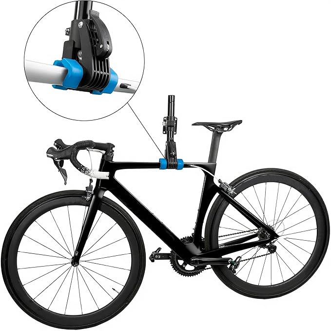 Bike Work Stand – Heavy-Duty Floor Mounted Bicycle Repair Rack with Adjustable Clamp – Rotatable Bike Maintenance Stand for Home & Garage Use-StrideForce Fitness