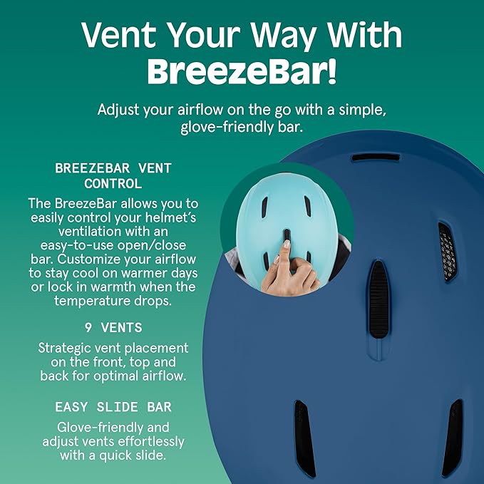 Retrospec Zephyr Ski Helmet - Snowboard Helmet for Adults & Youth - Adjustable Fit with Breathable Vents for Men, Women, Boys and Girls-StrideForce Fitness