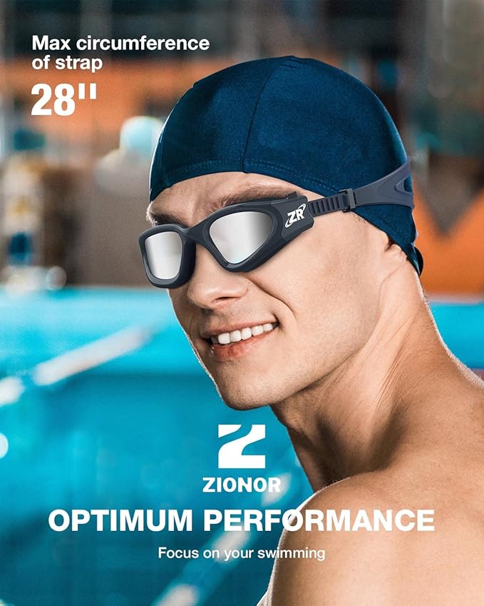ZIONOR G1 Polarized Swimming Goggles for Unisex Adult Women Anti Fog 100% Anti UV Diving Goggles-StrideForce Fitness