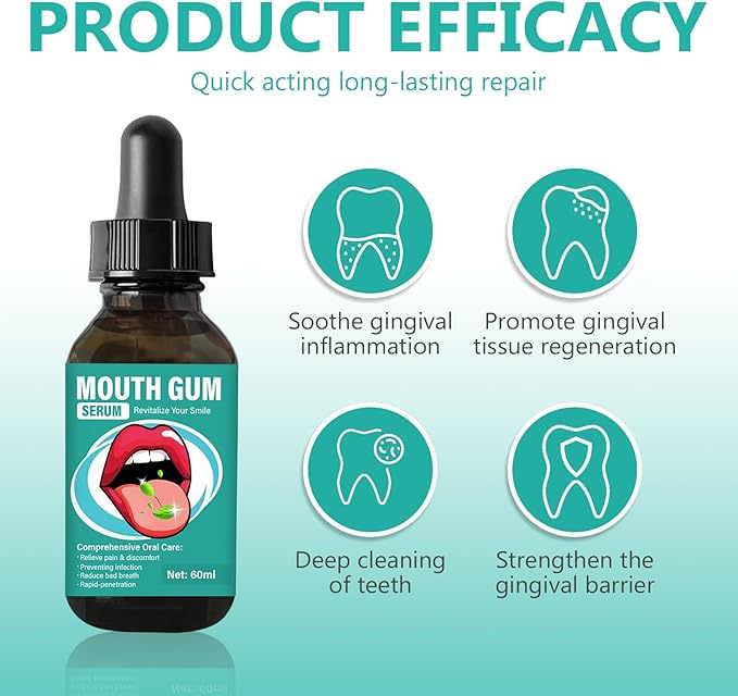 Feulover Gum Restore Drops - Natural Gum Support, Fresh Breath and Portable Oral Care，Helps Soothe Dry Mouth, Occasional Bad Breath, and Maintain Oral Wellness，Natural & Alcohol-Free Formula