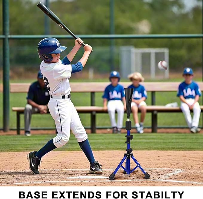 Baseball Tee for Kids,Batting Tee,Softball Tee,Youth Hitting Tee,Teeball Tee,Travel Tee,Easy Adjustable Height-StrideForce Fitness