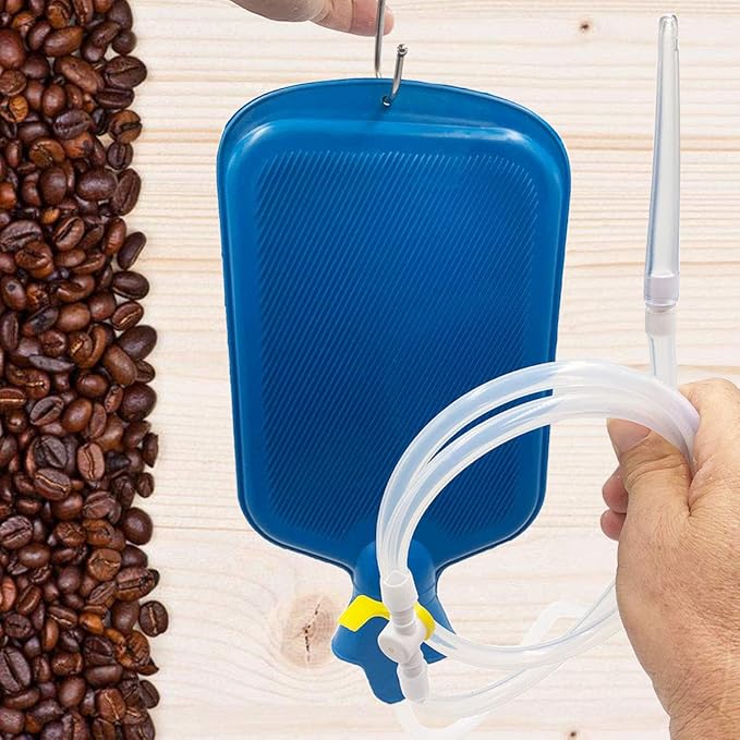 Enema Kit – 2L Enema Bag– 5.0ft. Long Silicone Hose – 5 Multi-Size Reusable Tips – Controlled Water Flow – for Colon Detox Cleanse Enemas-StrideForce Fitness