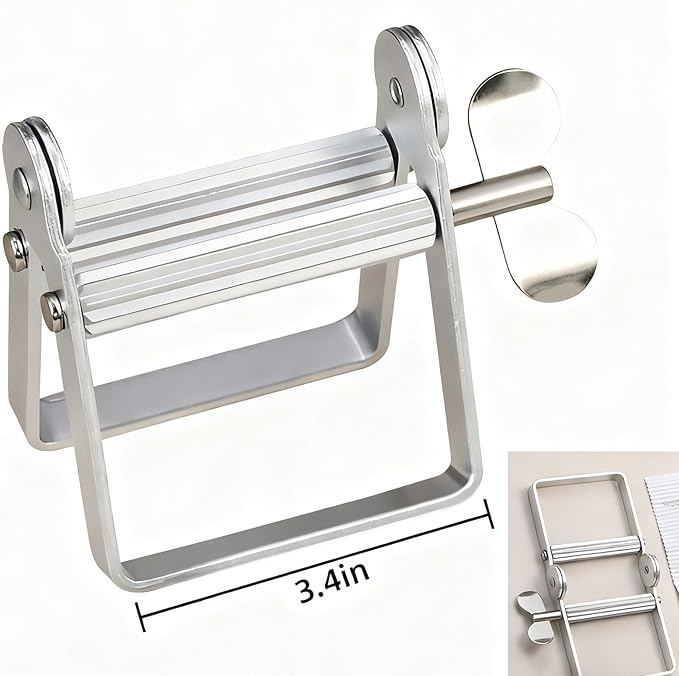 2PCS Stainless Steel Toothpaste Squeezer Tube Wringer for Toothpaste,Paint,Ointments,Creams,Hair Salon,Waste-Free Squeezer