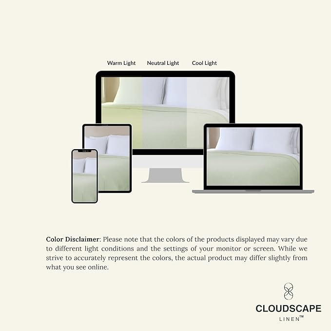 Cloud Scape Linen 100% Cotton Blanket King Size for Bed – Lightweight Summer Blanket, Herringbone Weave,fits California King Size Bed, 92x108,Seafoam Green-StrideForce Fitness