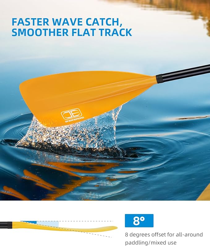 OCEANBROAD SUP Paddle - Adjustable Stand-Up Paddle for Paddleboard Kayak, Adjustable Aluminum Alloy Shaft with Reinforced Nylon Blades-StrideForce Fitness