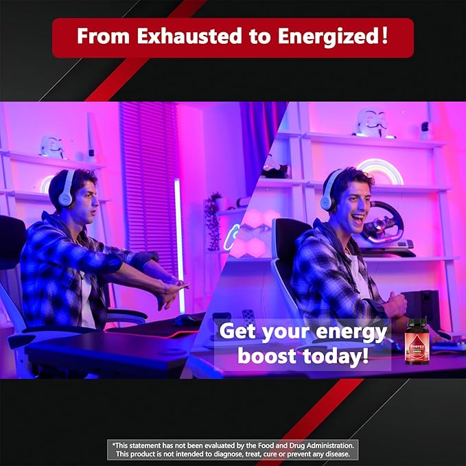 Natural Energy Gummies with Vitamin B12, Goji, CoQ10, Energy Support & Metabolism Support Chewable Supplement,GMO Free, Gluten Free(Raspberry, 120 Count)-StrideForce Fitness